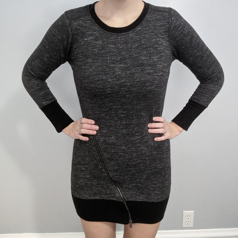 Zipper sweater dress
